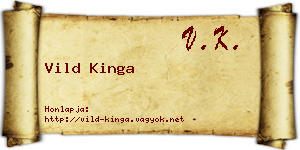 Vild Kinga névjegykártya