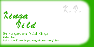kinga vild business card